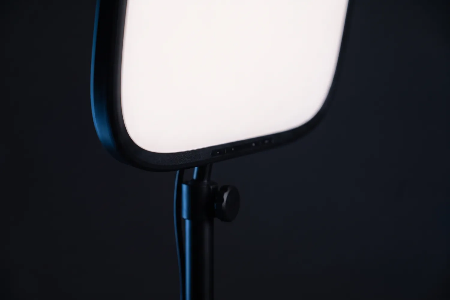 Close-up of the Elgato Key Light Air's panel and tilt joint