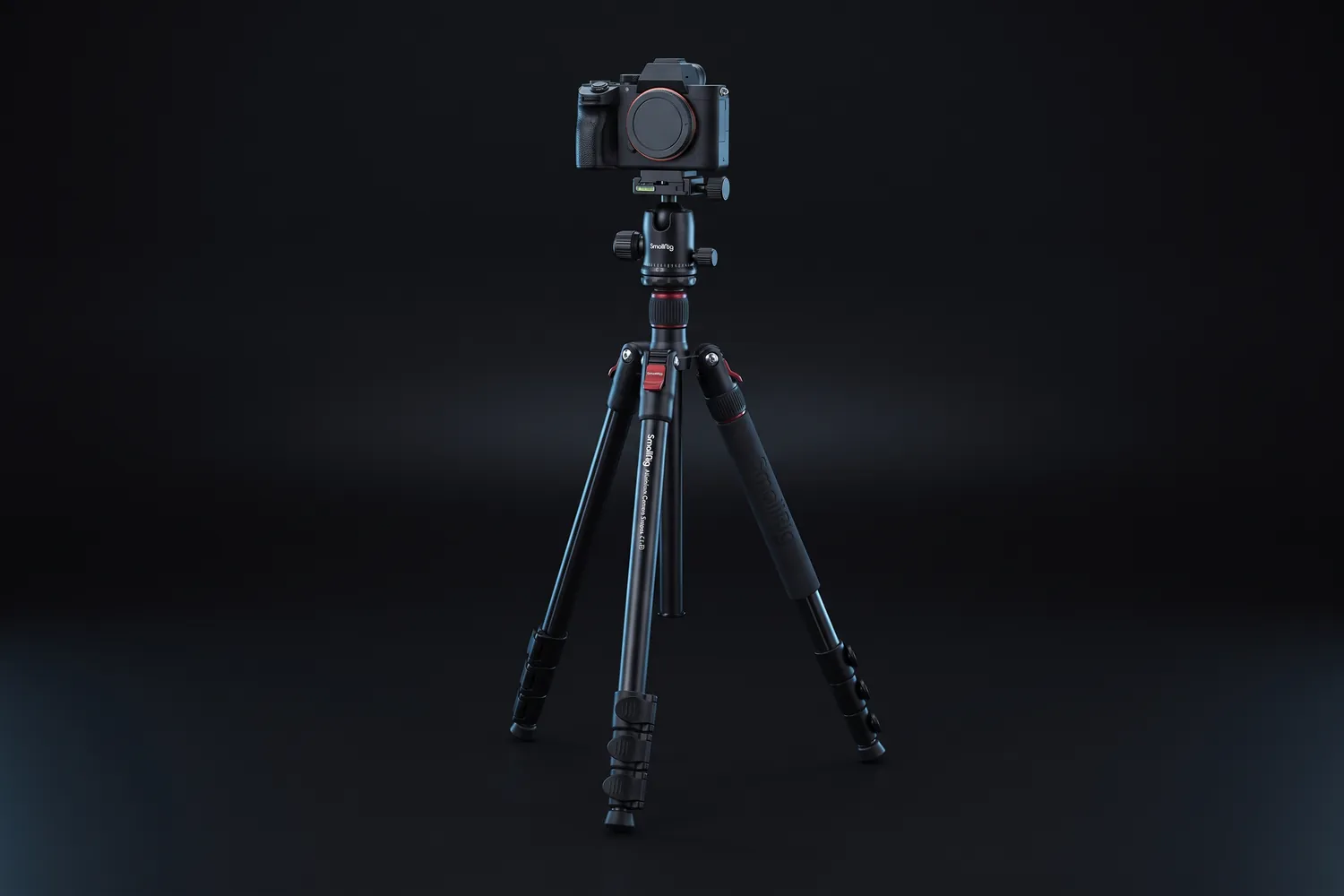 SmallRig CT-10 tripod fully extended with a camera